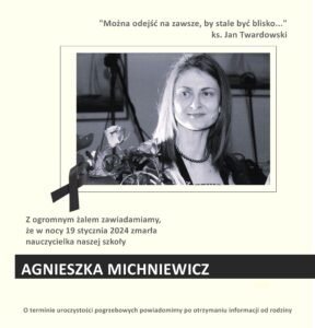 zdjęcie kobiety z kirem i napisami