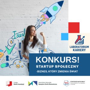 plakat z napisami konkurs